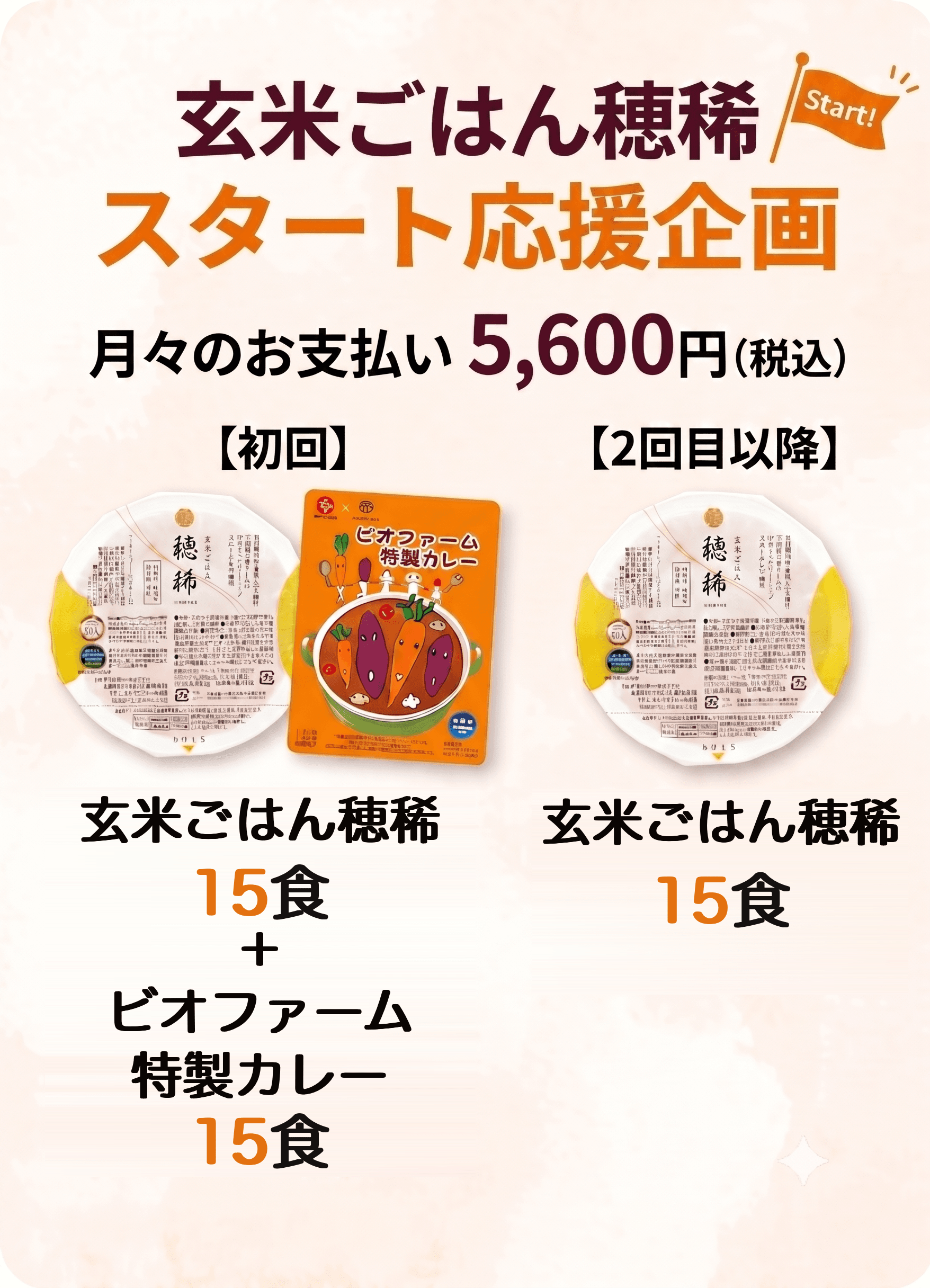 玄米ごはん穂稀 スタート応援企画